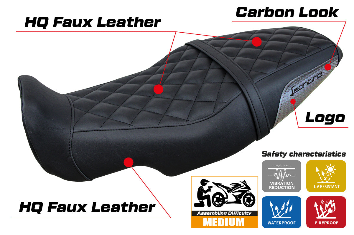 Benelli Leoncino 800 2022-2026 Seat Cover Tappezzeria Italia TPZ in Grey and Black