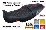 Funda de asiento Benelli Leoncino 800 2022-2025 Tappezzeria Italia TPZ Comfort en gris y negro