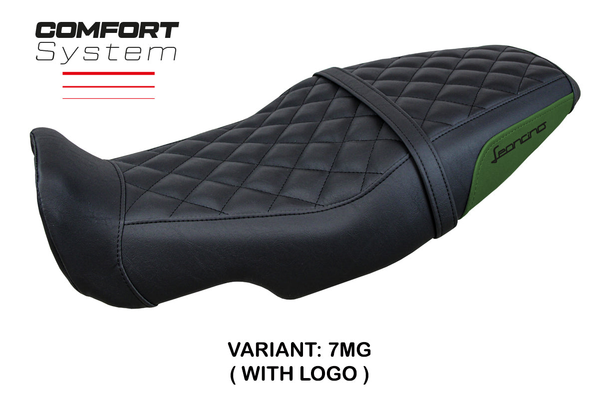 Benelli Leoncino 800 2022-2025 Seat Cover Tappezzeria Italia TPZ Comfort in Army Green and Black