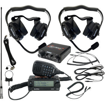 Kit de intercomunicador/radio y auriculares NAVATLAS - Biplaza - Negro NIRBHBK2 