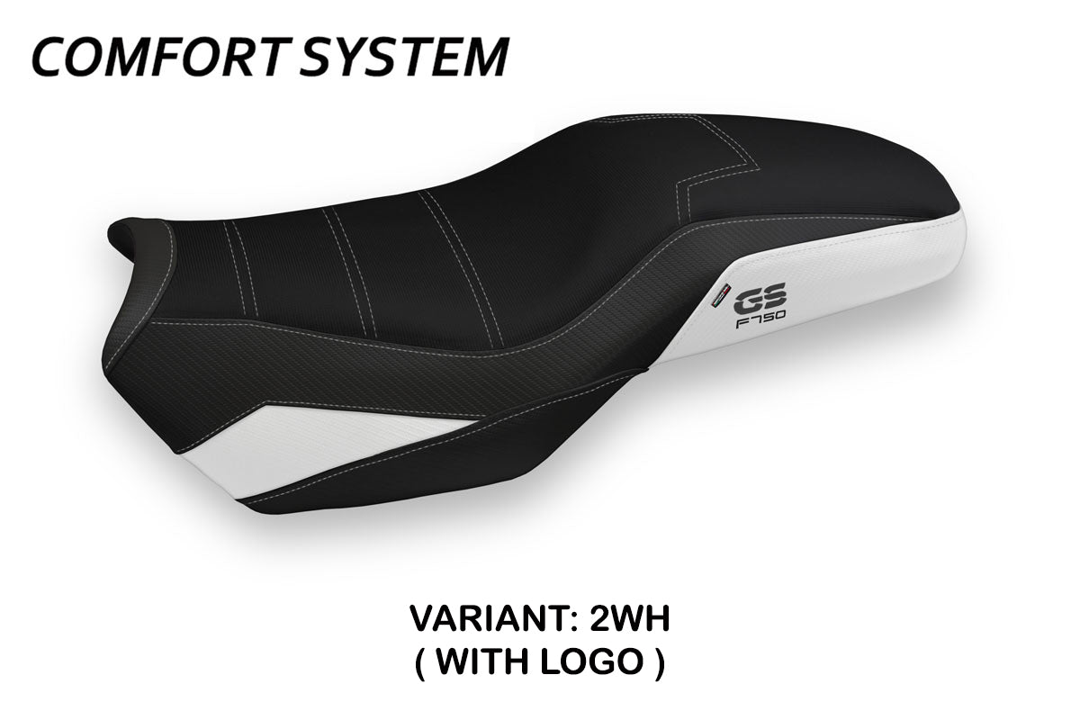 BMW F750GS 2018-2026 Seat Cover Tappezzeria Italia TPZ Comfort in White and Black
