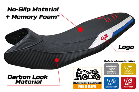 BMW F900GS 2024 2025 Seat Cover Tappezzeria Comfort Ultragrip Blue Red White