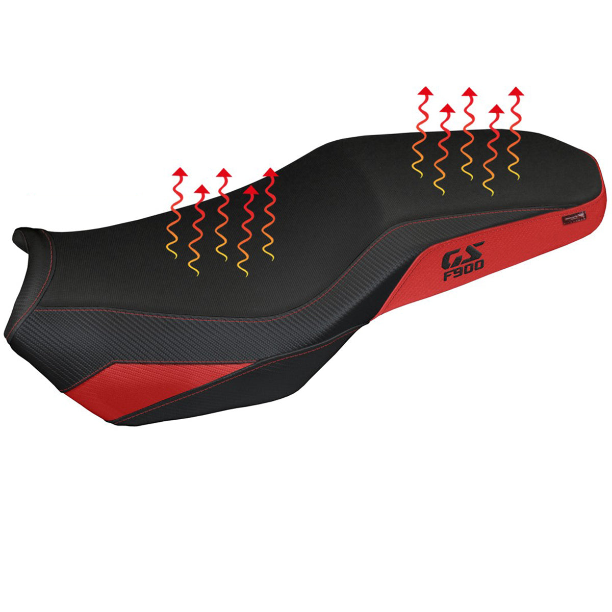 BMW F900GS Adventure 2025-2026 Seat Cover TPZ Italia Heated Comfort Red Black