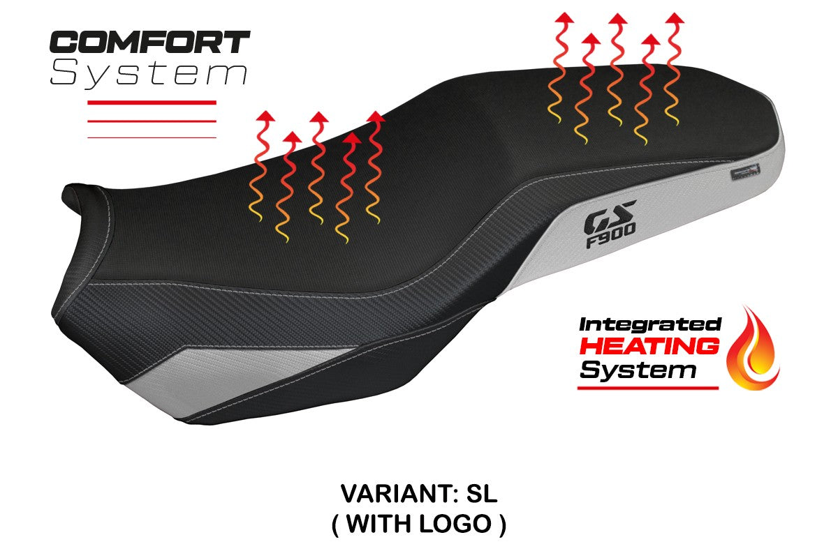 BMW F900GS Adventure 2025-2026 Seat Cover TPZ Italia Heated Comfort Silver Black
