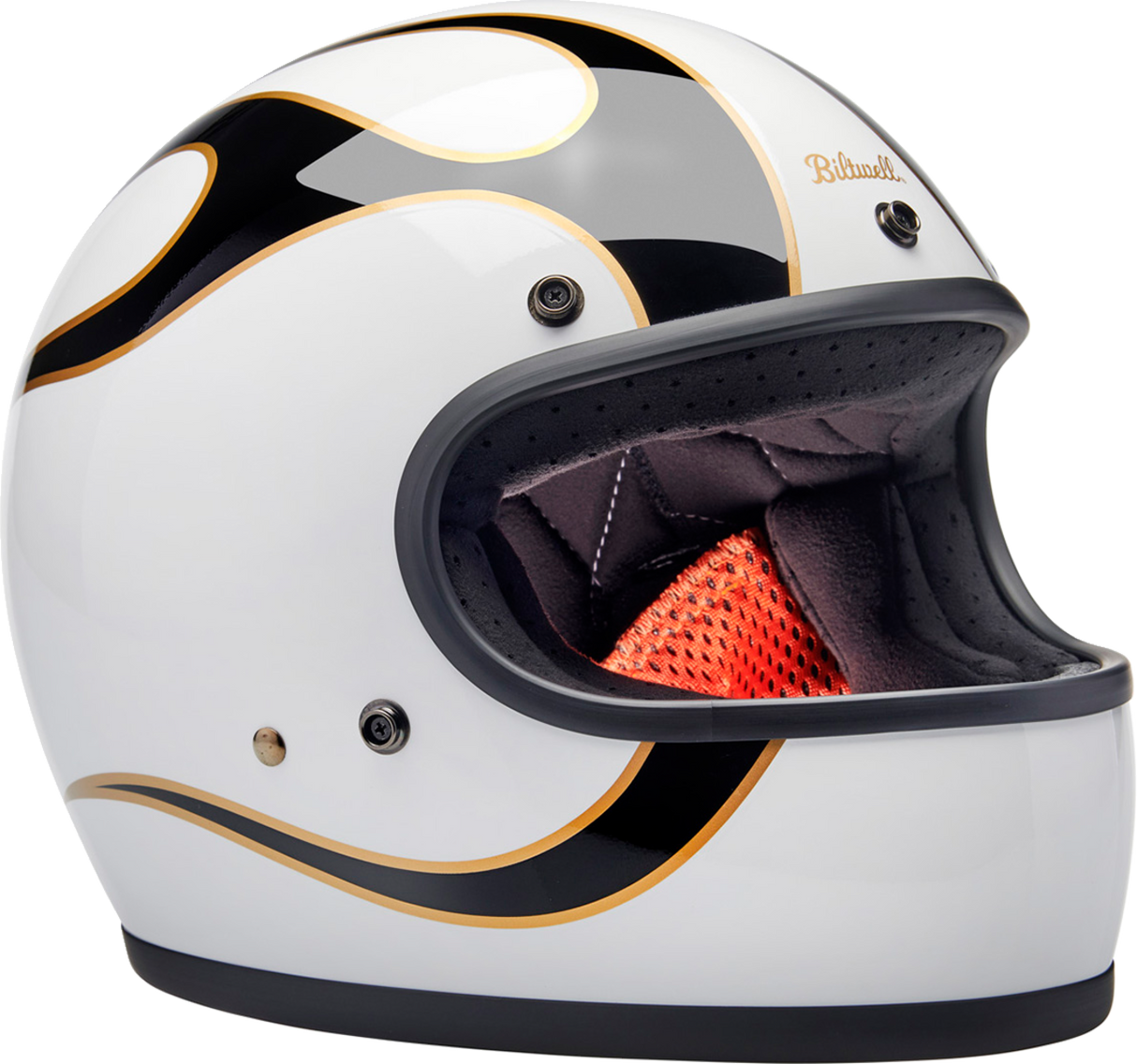 Casco BILTWELL Gringo - Llamas - Blanco/Negro - 2XL 1002-561-506 