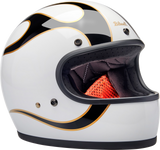 Casco BILTWELL Gringo - Llamas - Blanco/Negro - 2XL 1002-561-506 