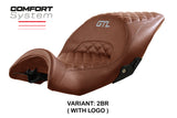 Funda de asiento BMW K1600GTL 2010-2025 Tappezzeria Italia TPZ Comfort en marrón SE