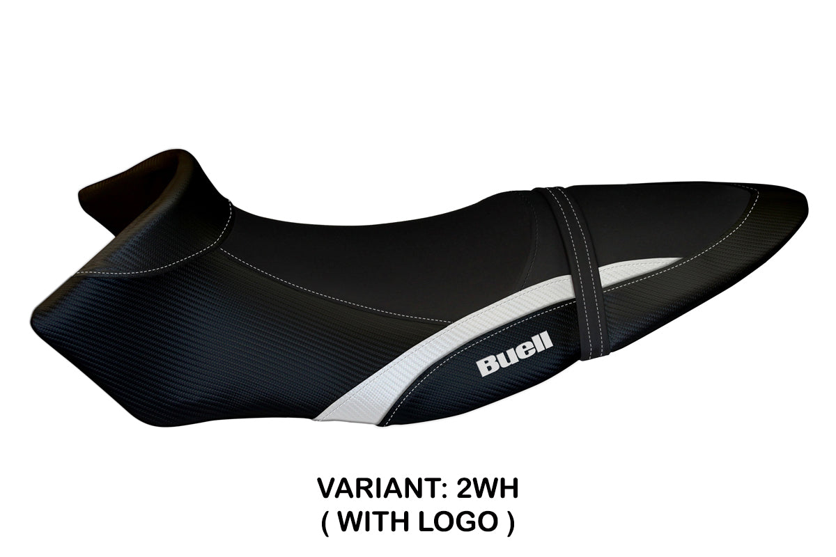 Buell XB12S XB12SX 2019-2021 Seat Cover Tappezzeria Italia TPZ in White and Black