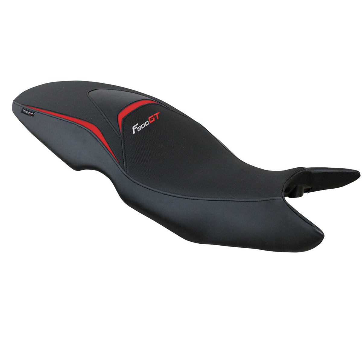 Funda de asiento Tappezzeria Italia TPZ para BMW F800GT 2012 2013 2014 2015 2016, color rojo y negro
