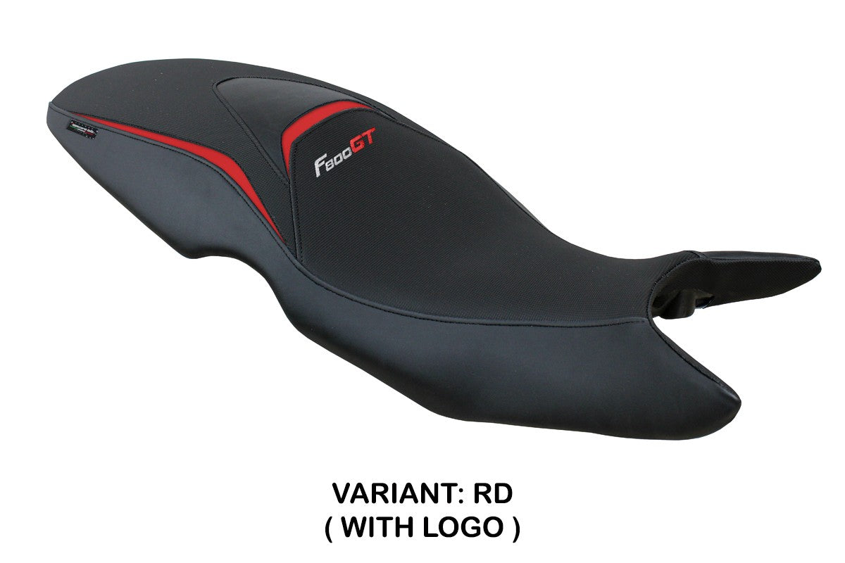 Funda de asiento Tappezzeria Italia TPZ para BMW F800GT 2012 2013 2014 2015 2016, color rojo y negro