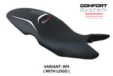 Funda de asiento BMW F800GT 2012 2013 2014 2015 2016 Tappezzeria Italia TPZ Comfort Blanco Negro