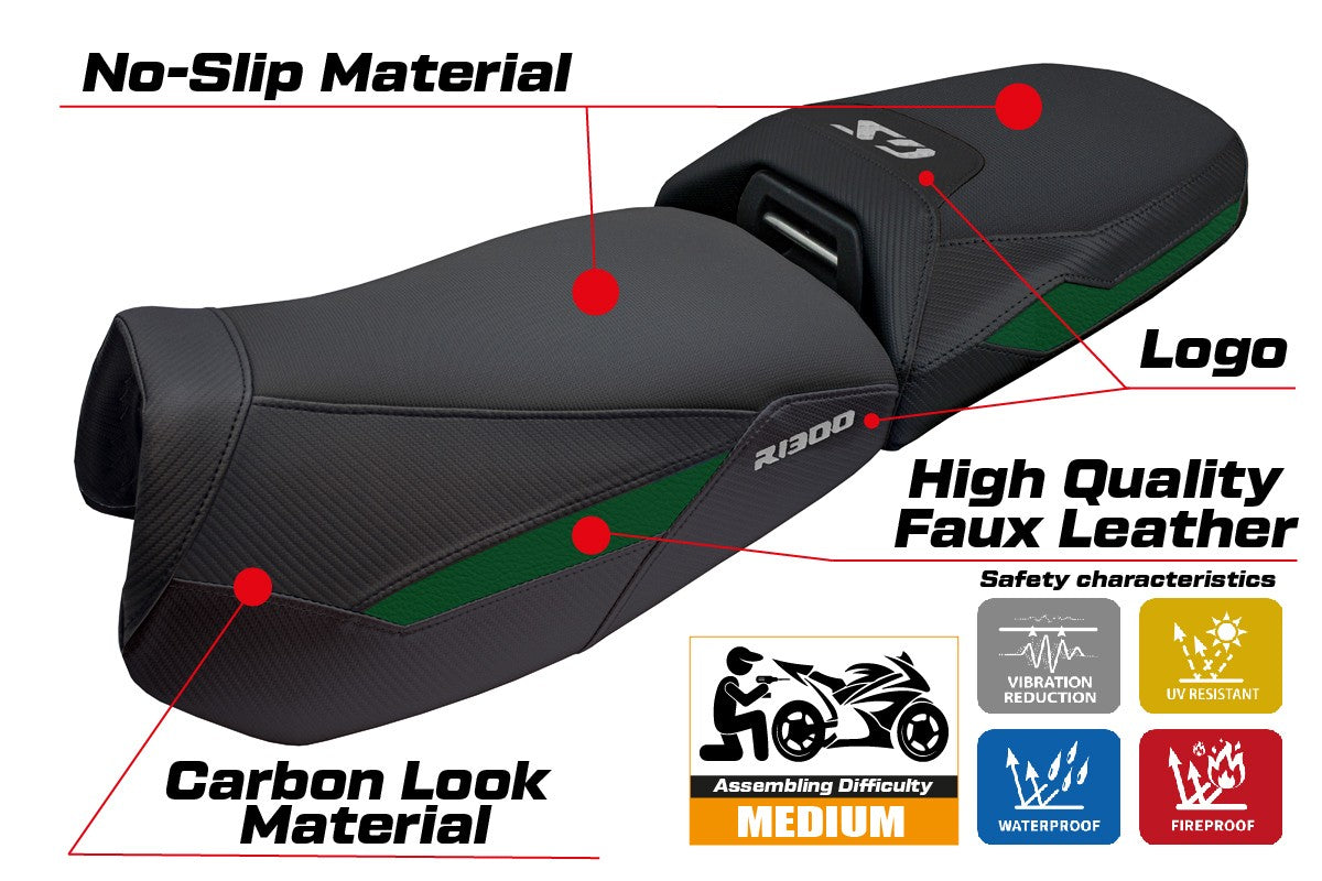 BMW R1300GS Adventure 2024-2026 Seat Cover Tappezzeria Italia TPZ Military green black