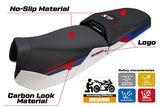 Funda de asiento BMW R1300GS Adventure 2024-2025 Tappezzeria Italia TPZ Blanco Rojo Azul Negro