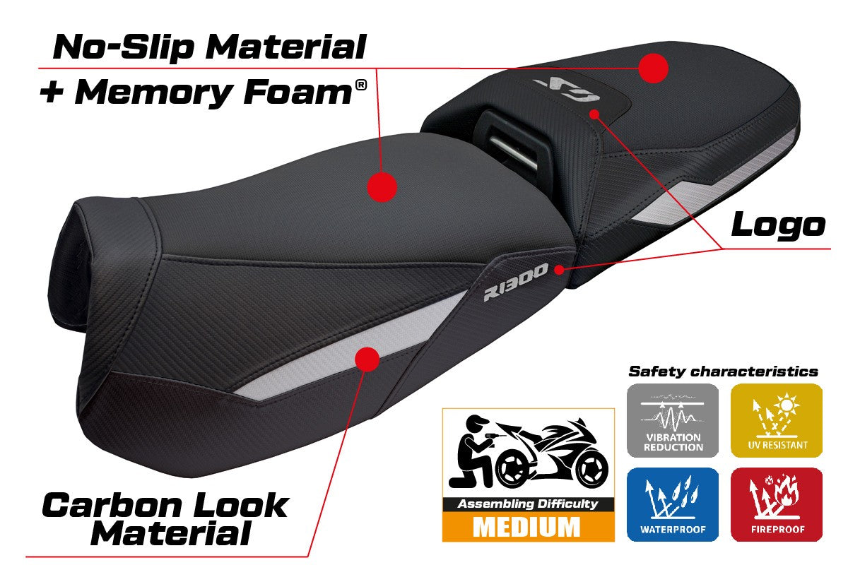 BMW R1300GS Adventure 2024-2026 Seat Cover Tappezzeria Italia TPZ Comfort Silver black