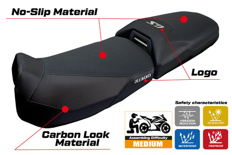 BMW R1300GS Adventure 2024 2025 Seat Cover Tappezzeria Black