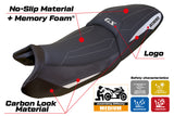 Funda de asiento BMW R1300GS 2023-2025 Tappezzeria Italia TPZ Comfort calefactable en blanco y negro