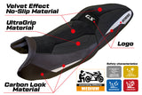 BMW R1300GS 2023-2026 Touring Seat Cover Tappezzeria Italia TPZ Ultragrip in White and Black