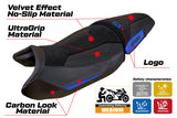 BMW R1300GS 2023-2025 Standard Seat Cover Tappezzeria Italia TPZ Ultragrip in Blue and Black