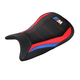 Funda de asiento BMW M1000R 2022-2025 Tappezzeria Italia TPZ Comfort en rojo, azul y negro