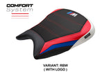 Funda de asiento BMW M1000RR 2023-2025 Tappezzeria Italia TPZ Comfort Rojo Blanco Azul Negro