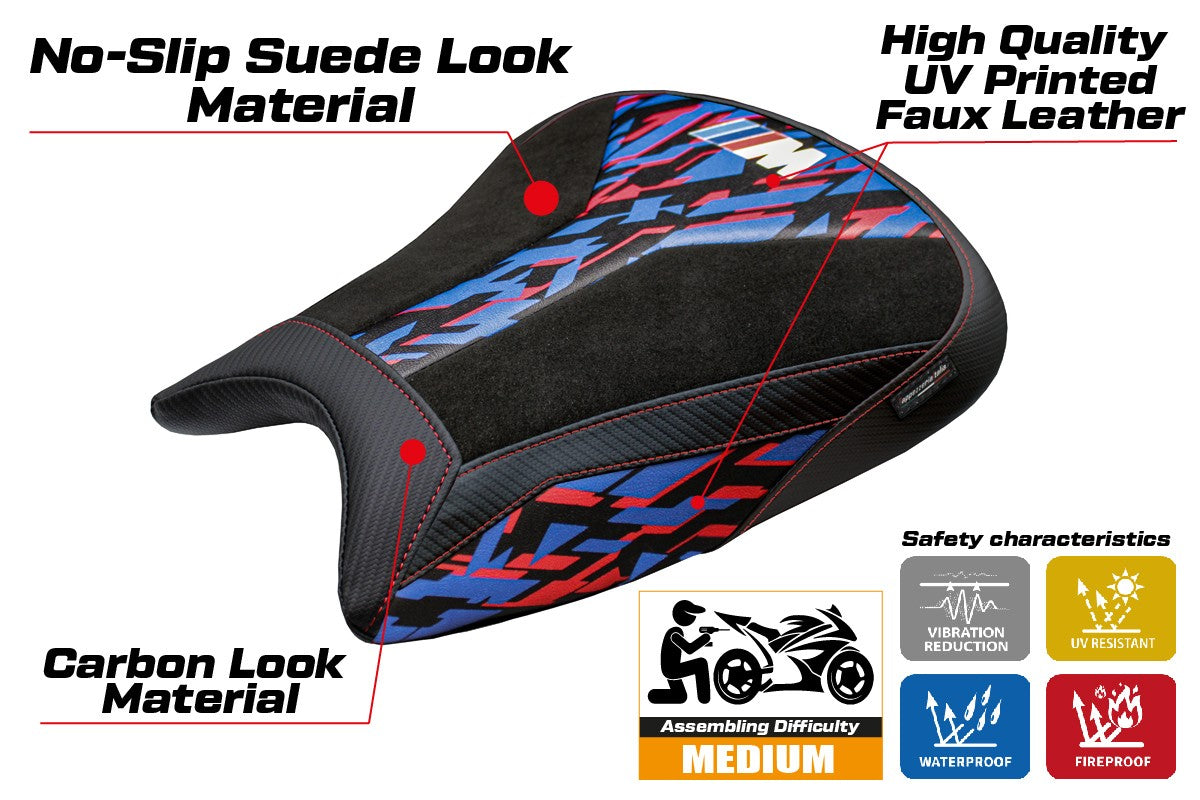 Funda de asiento para BMW M1000RR 2023-2025 Tappezzeria Italia TPZ Edición Especial