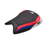 Funda de asiento BMW M1000RR 2023-2025 Tappezzeria Italia TPZ Ultragrip Rojo Blanco Azul Negro