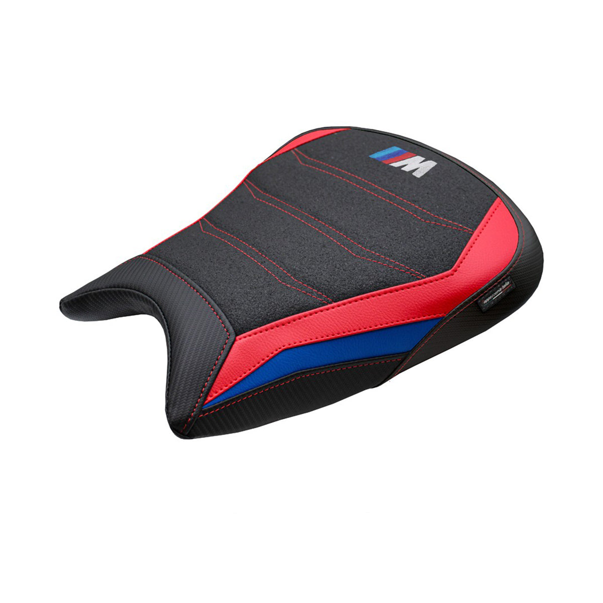 Funda de asiento BMW M1000RR 2023-2025 Tappezzeria Italia TPZ Ultragrip Azul Rojo Negro