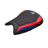 Funda de asiento BMW M1000RR 2023-2025 Tappezzeria Italia TPZ Ultragrip Azul Rojo Negro