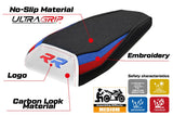 Funda de asiento BMW M1000RR 2023-2025 Tappezzeria Italia TPZ Ultragrip Rojo Azul Blanco Negro