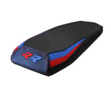Funda de asiento BMW M1000RR 2023-2025 Tappezzeria Italia TPZ Terciopelo Rojo Azul Negro