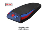 Funda de asiento BMW M1000RR 2023-2025 Tappezzeria Italia TPZ Terciopelo Rojo Azul Negro