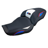 Funda de asiento para BMW M1000XR 2024-2025 Tappezzeria Italia TPZ en blanco, rojo, azul y negro
