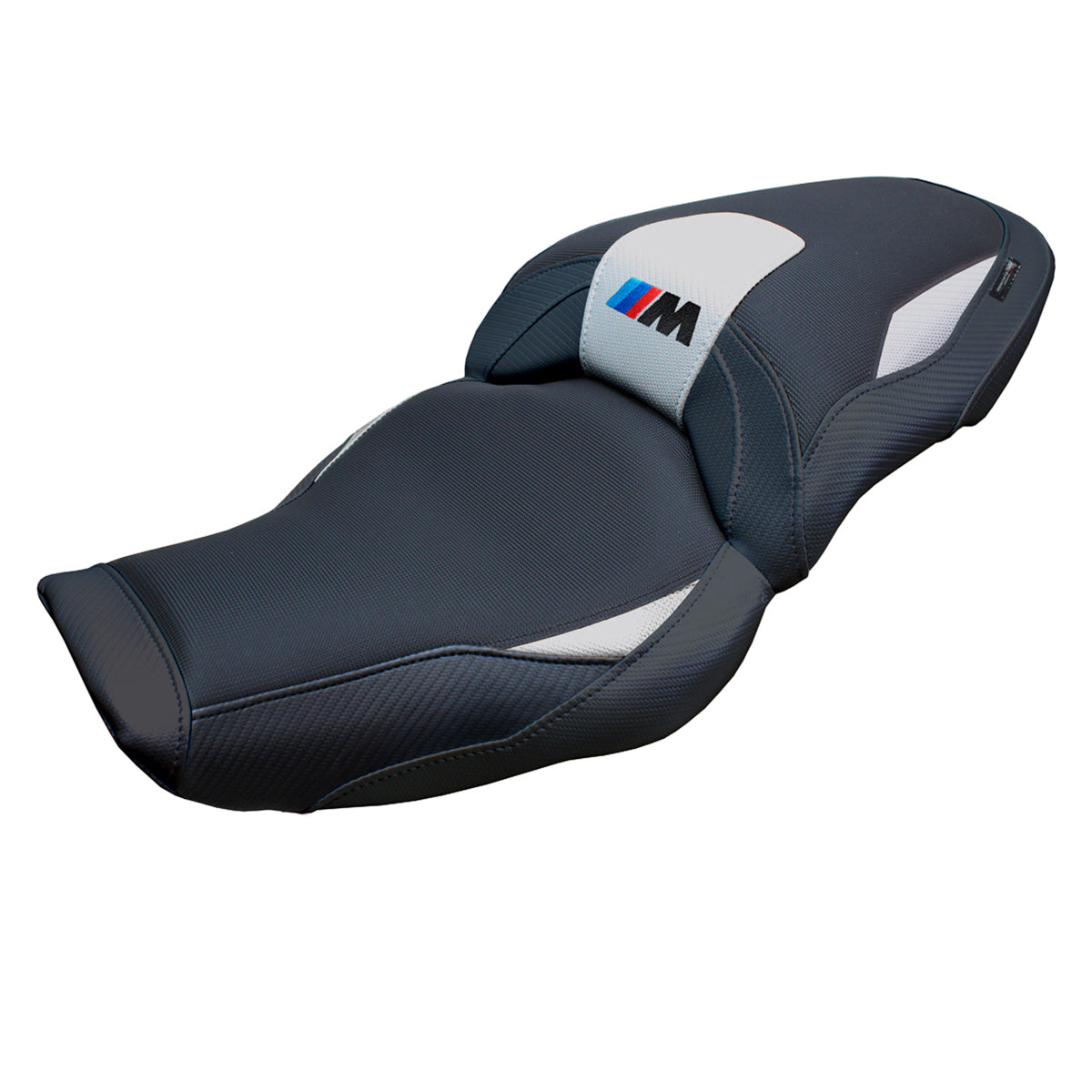 Funda de asiento BMW M1000XR 2024-2025 Tappezzeria Italia TPZ Comfort en plata y negro