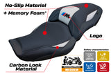 Funda de asiento BMW M1000XR 2024-2025 Tappezzeria Italia TPZ Comfort en plata y negro