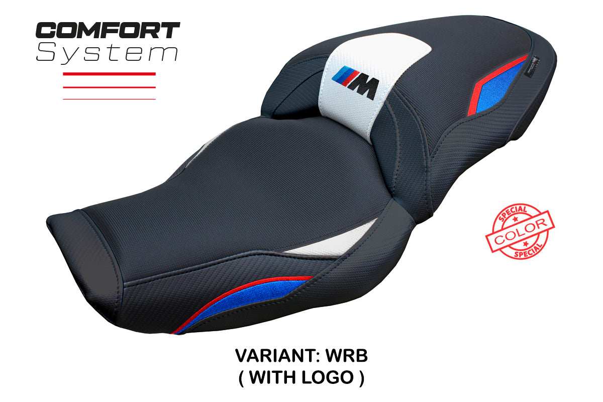 BMW M1000XR 2024-2025 Seat Cover Tappezzeria Italia TPZ Comfort in White Red Blue and Black