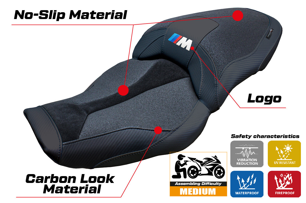 BMW M1000XR 2024-2025 Seat Cover Tappezzeria Italia TPZ Ultragrip in Black