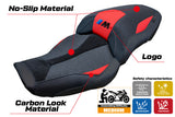 Funda de asiento BMW M1000XR 2024-2025 Tappezzeria Italia TPZ Ultragrip en rojo y negro