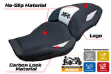 Funda de asiento para BMW S1000XR 2024-2025 Tappezzeria Italia TPZ en blanco y negro