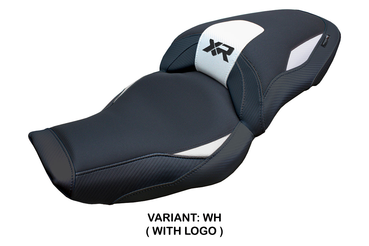 Funda de asiento para BMW S1000XR 2024-2025 Tappezzeria Italia TPZ en blanco y negro