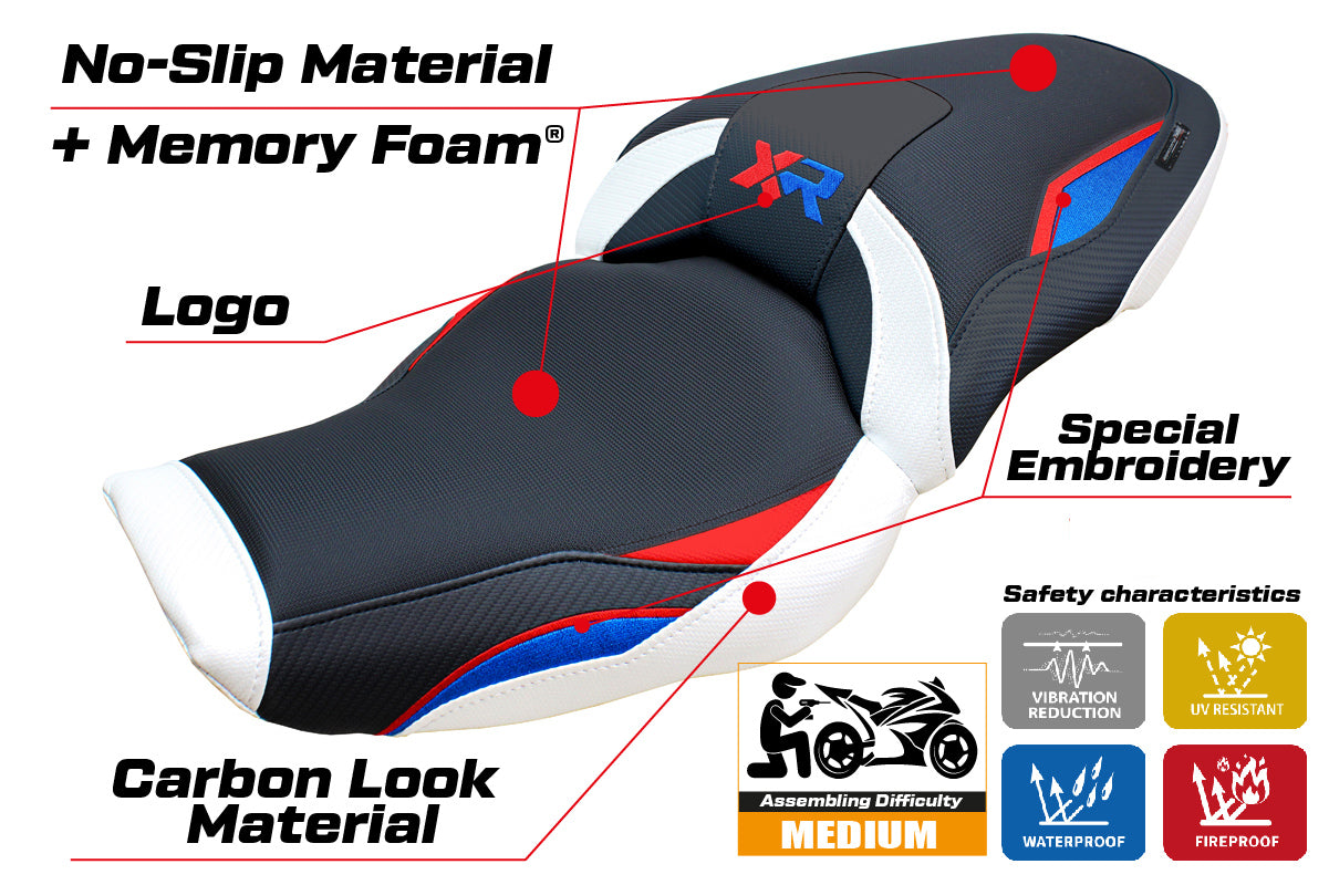 BMW S1000XR 2024-2025 Seat Cover Tappezzeria Italia TPZ Comfort in Red Blue White and Black
