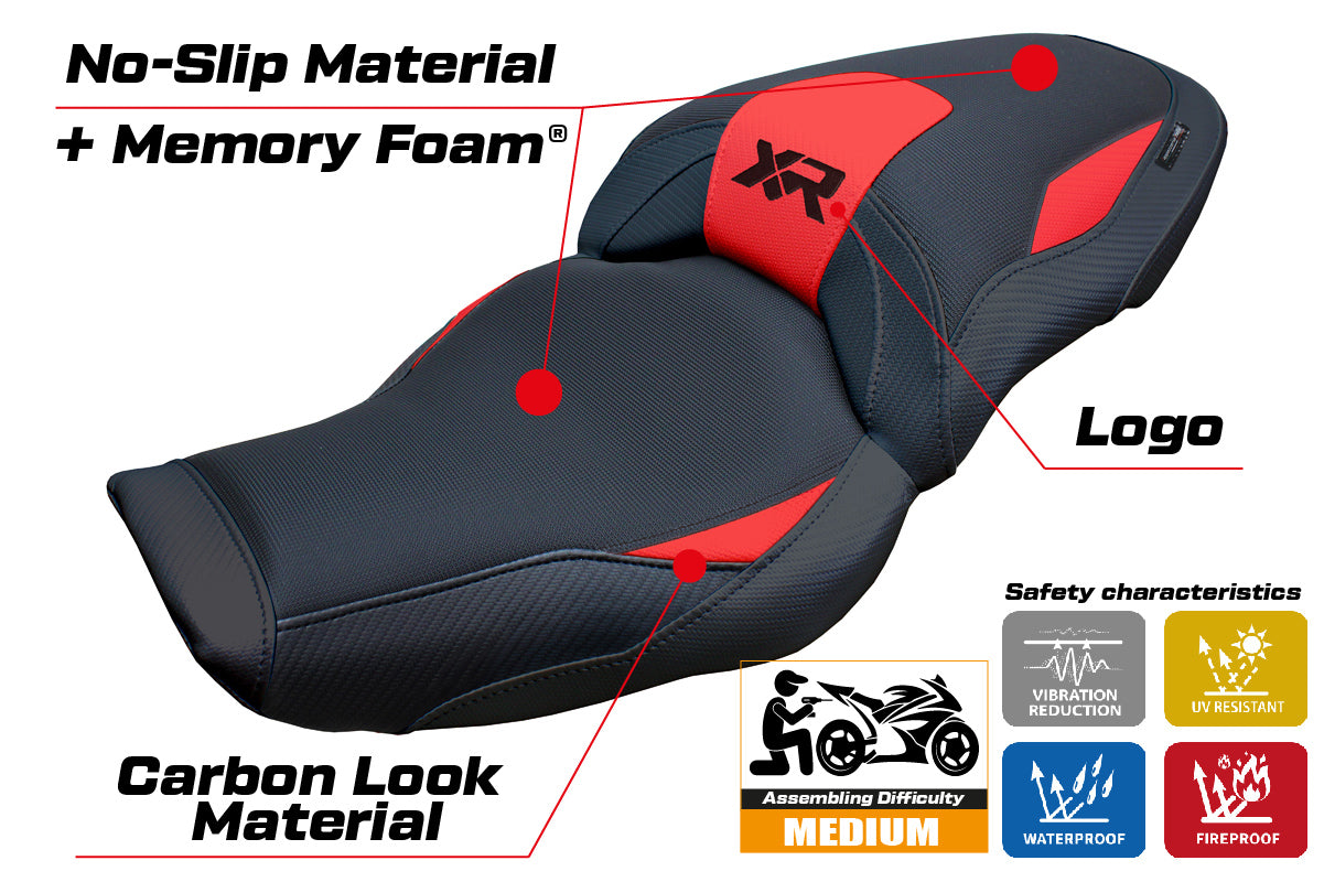 BMW S1000XR 2024-2025 Seat Cover Tappezzeria Italia TPZ Comfort in Red and Black