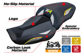 BMW S1000XR 2024-2025 Seat Cover Tappezzeria Italia TPZ Ultragrip in Silver Yellow and Black