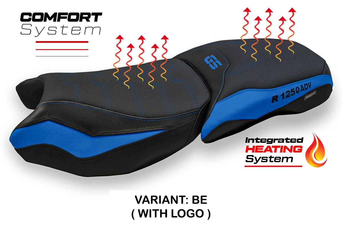 Funda de asiento calefactable Comfort Tappezzeria Italia TPZ para BMW R1250GS ADV 2019-2024 en azul