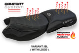Funda de asiento calefactable Comfort Tappezzeria Italia TPZ para BMW R1250GS ADV 2019-2024 en negro