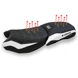 Funda de asiento calefactable Comfort Tappezzeria Italia TPZ para BMW R1250GS ADV 2019-2024 en blanco