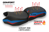 Funda de asiento calefactable Comfort Tappezzeria Italia TPZ para BMW R1250GS 2019-2023 en rojo y azul