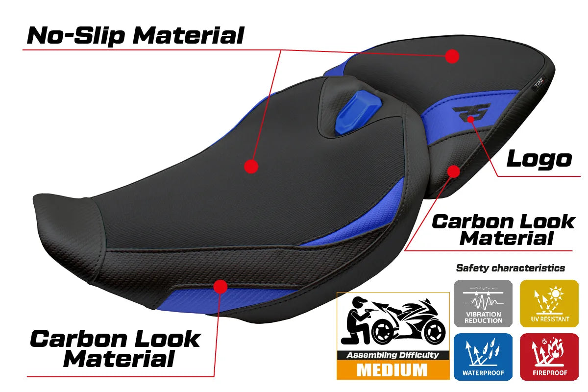 BMW R1300RS 2025-2026 Seat Cover TPZ Italia Blue Black