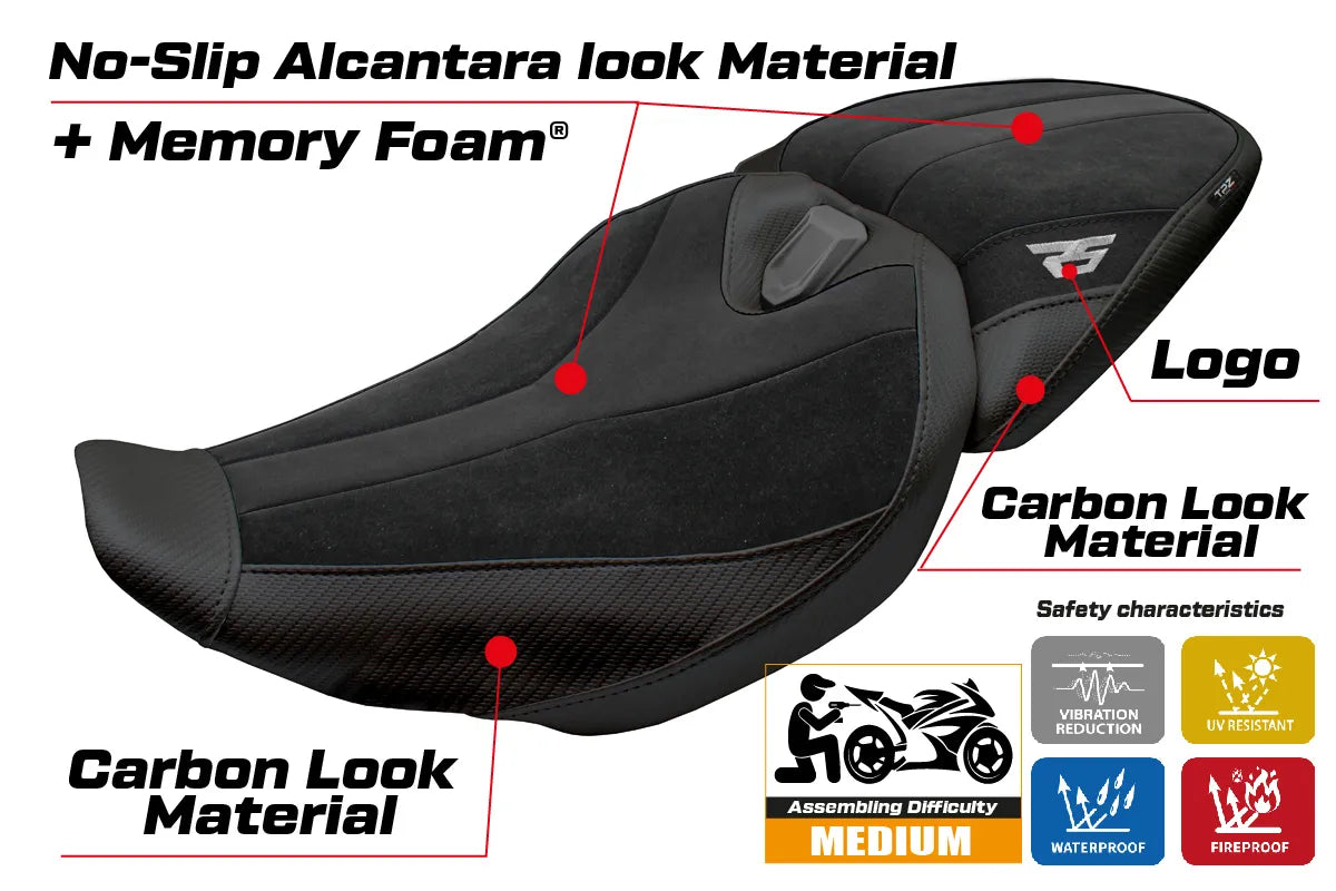 BMW R1300RS 2025-2026 Seat Cover TPZ Italia Velvet Comfort Black