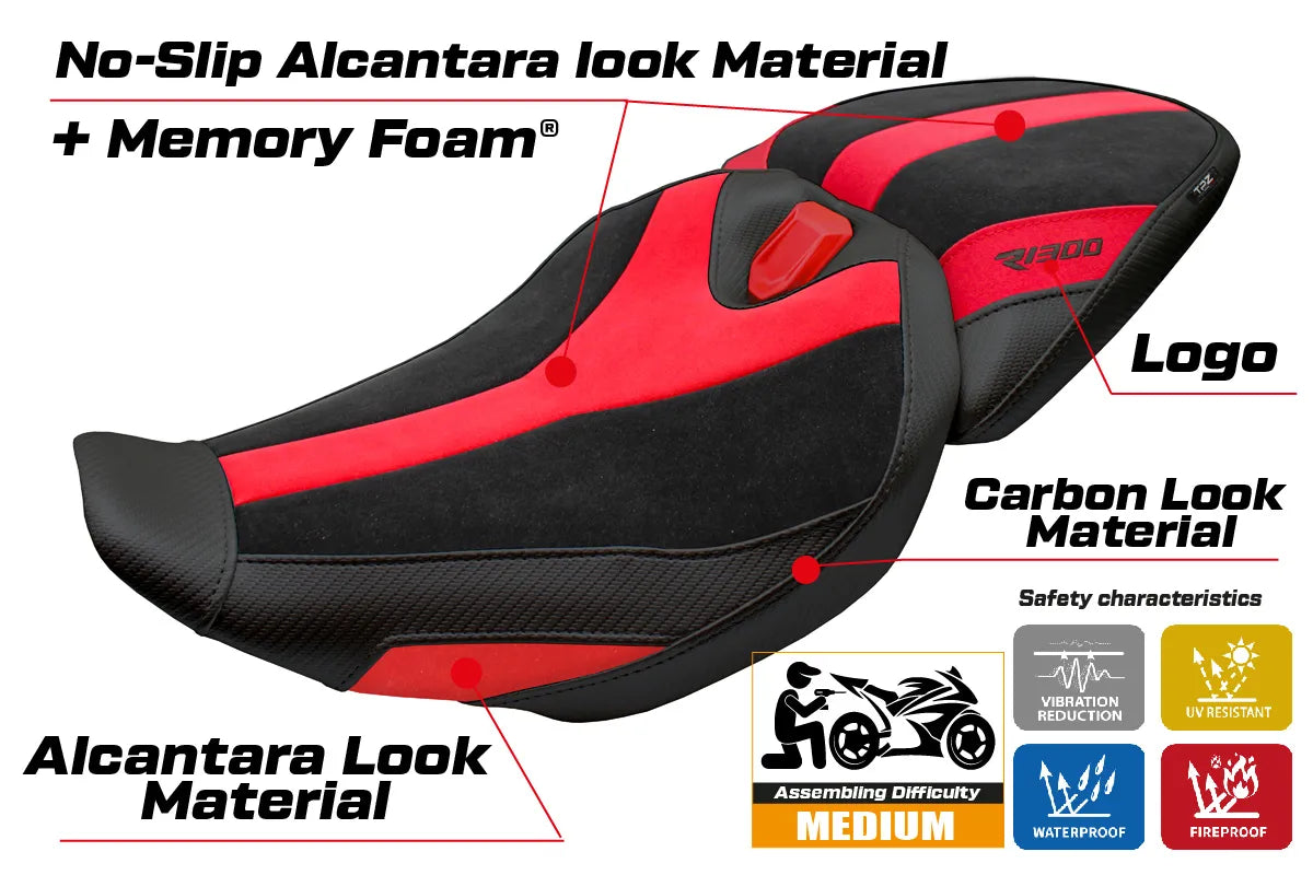 BMW R1300R 2025-2026 Seat Cover TPZ Italia Velvet Comfort Red
