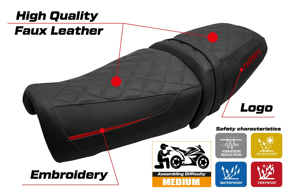 BMW R12 NINE T 2025-2026 Seat Cover TPZ Italia Red Black